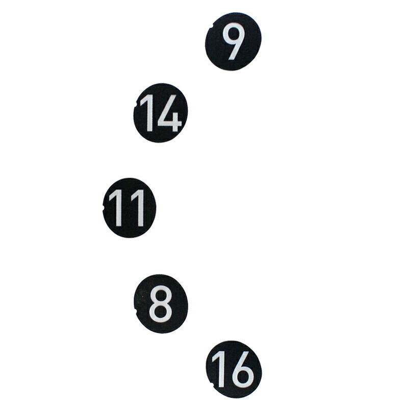 【ダーツライブ3】点数シール 左側 5枚セット （9・14・11・8・16）