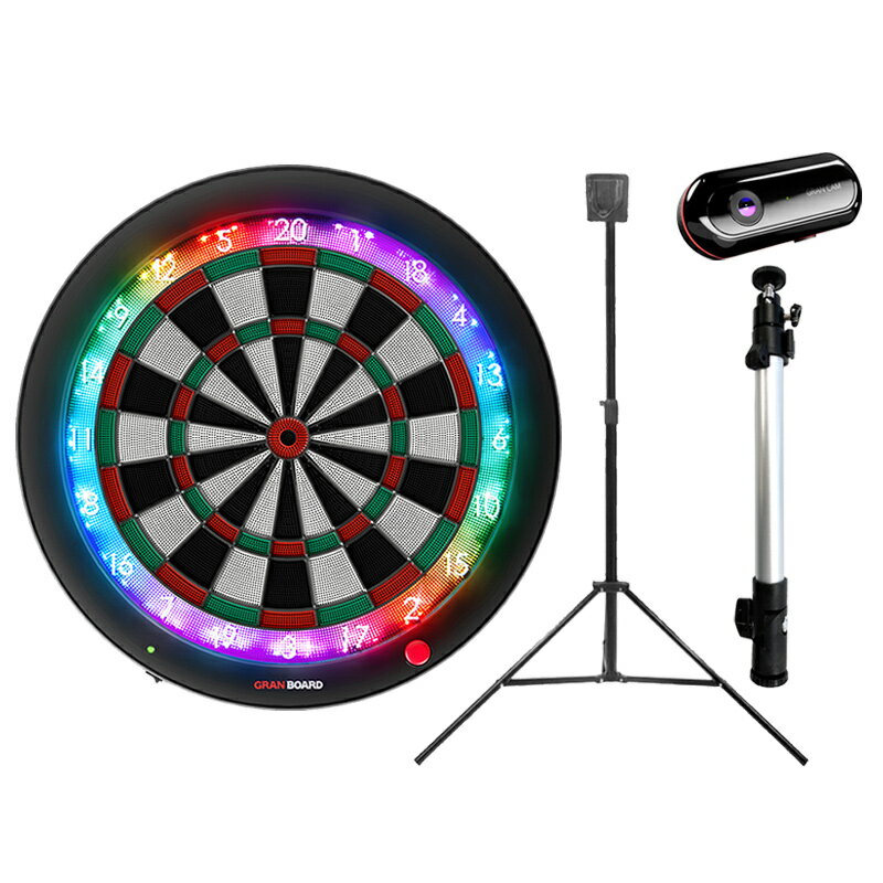 ダーツボード セット グランボード 3s グリーン & ダーツスタンド GRAN DARTS キャリングスタンド & グランカム & アーム [自宅 ダーツセット オンライン対戦 家庭用ダーツボード]