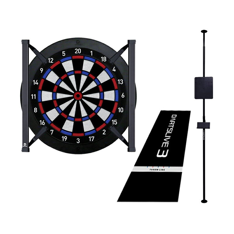 楽天ビリヤード＆ダーツ ER SPORTSダーツボード セット ダーツライブホーム （dartslive home） & DARTSLIVE ポールスタンド & DL3 防炎スローマット & ホーム LEDライト [自宅 ダーツセット オンライン対戦 家庭用ダーツボード]