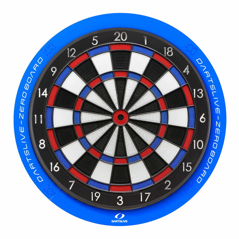 ダーツボード DARTSLIVE-ZERO BOARD Practice Makes Perfect DARTSLIVEの家庭用ダーツボードシリーズに新たなラインナップが加わりました。 サイズはソフトダーツマシンのグローバルスタンダードであるDARTSLIVEシリーズと同じ15.5インチ。 壁など本品の取付場所を保護するサラウンドを装備しつつ、壁にかけるだけですぐにソフトダーツを楽しめる手軽さが魅力です。 そして機能だけではなく優れたインテリア性も兼ね備えたハイクオリティなプロダクトです。 静音と快適さの追求 振動や音を極力抑え、場所と時間を気にせずダーツを投げることができるので ダーツ初心者はもちろん、本格的に投げたい人にもおすすめです。 本商品用に新規開発したセグメントにより、ワンランク上の静けさを実現し、DARTSLIVE-200S以上の上質な使用感をお届けします。 ■商品サイズ（サラウンド含む）： 縦×横×奥行 約53.5cm×53.5 cm×3.7 cm ■パッケージサイズ： 縦×横×奥行　約54.6 cm×54.8 cm×4.7 cm ■内容物： ・ソフトダーツボード ・サラウンド(4分割) ・壁取付用ねじ（数量：5個） ・サラウンド留め用両面テープ（数量：4枚/形状サイズ：30×10mmの長方形） ・取扱説明書