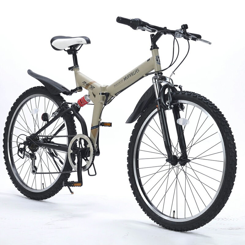 折りたたみオフロードバイク ATB 26インチ M-672 AE 6段ギア Wサスペンション