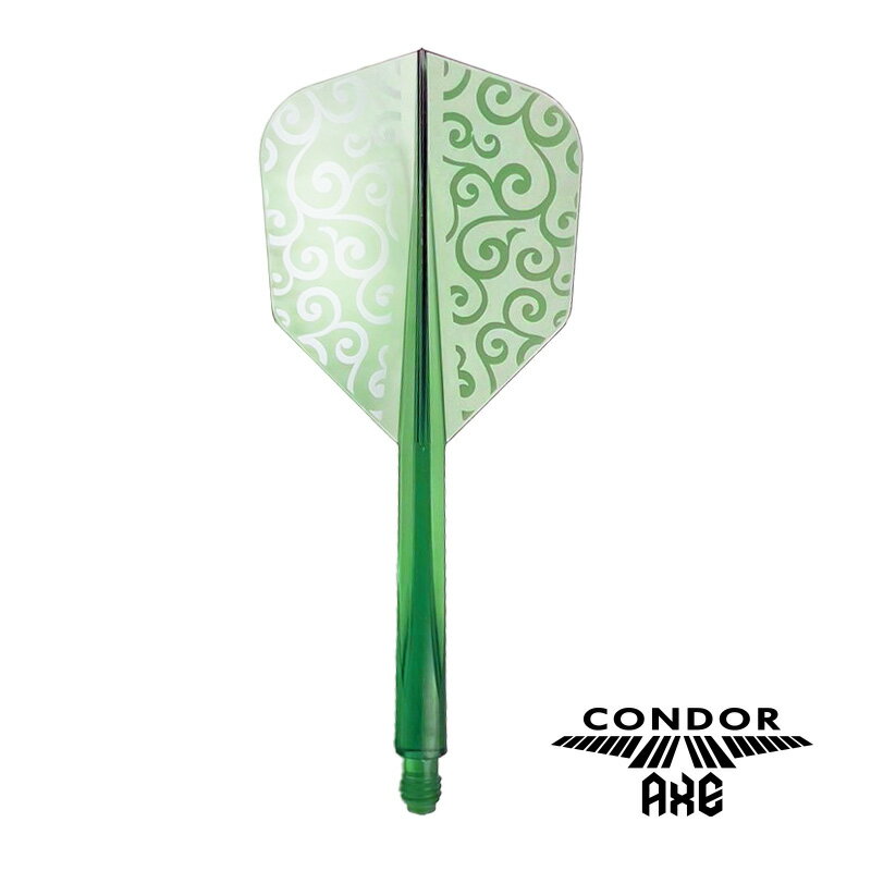 ダーツ フライト CONDOR AXE 唐草模様 Small L クリアグリーン コンドルアックス