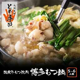 もつ鍋セット 九州名物とめ手羽の博多もつ鍋 5〜6人前 九州しょうゆ味 味噌味 から選べる 取り寄せ モツ鍋