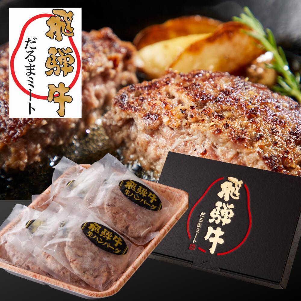 【送料無料】冷凍飛騨牛100% 生ハンバーグ 6枚入/ギフト/御中元/お歳暮