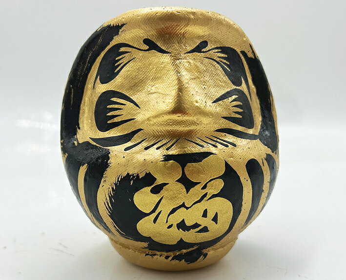 Rakuten - 福を招くダルマ 達磨 開運 黄金（ゴールド）筆侍達磨Sサイズ Classic version 高さ12cm