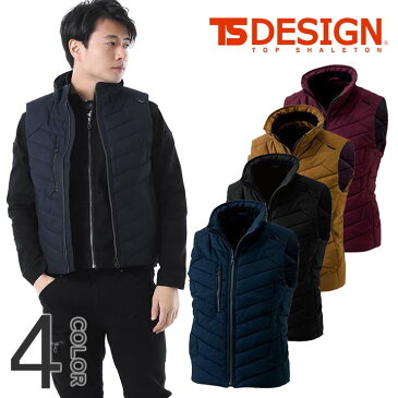 【即日発送】防寒ベスト TS-DESIGN 3528 ライトウォームベスト 防寒着 作業服 作業着 軽量 保温性 防寒服 藤和