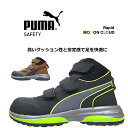 安全靴 プーマ PUMA ハイカット マジック スニーカー モーションクラウド ラピッド MOTION CLOUD RAPID グラスファイバー強化合成樹脂 スニーカー 作業靴 おしゃれ