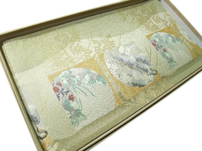 【送料無料】袋帯 正絹 西陣 フォーマル 新品 匠の技 平文織琳派文様 hu076