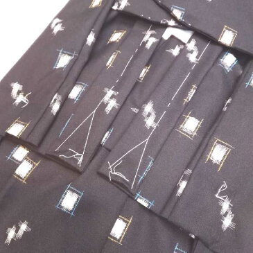 【送料無料】ウールの着物・羽織アンサンブル 黒地 110サイズ 5-6才 新品 kk410