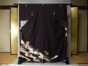 【送料無料】正絹黒留袖5点セット福袋●金彩京友禅雪輪花文様柄●to280set