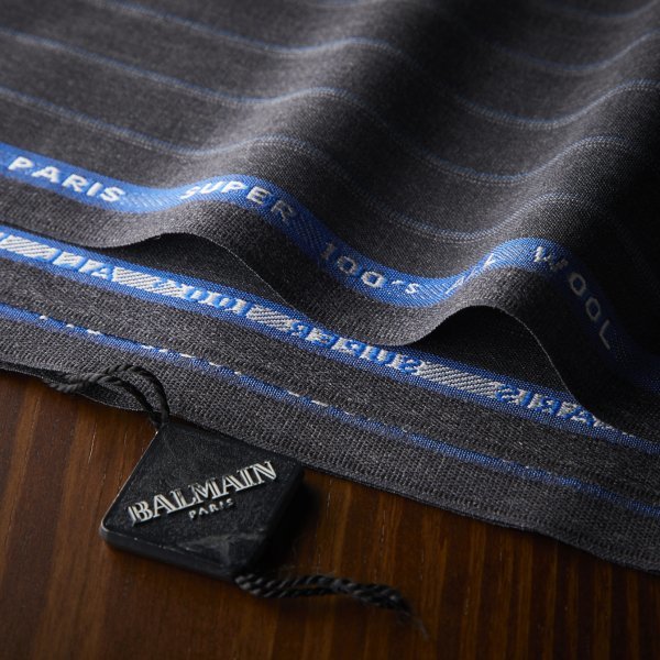 【送料無料】お仕立て付きウール羽織・コート 濃いグレーストライプ ウール100％ wko291ha