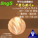 シンプルな 100W相当 1灯ペンダントライト 直径 15cm 3Dデザイン電球付き IIng 直径15cm おしゃれ きらめく裸電球 オリジナル透明ランプシェード 電球色 昼白色 LED照明器具 光の彫刻 天井照明 天井灯 ソケットランプ ペンダントランプ
