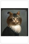 猫アート バロック絵画風 AIアート ポストカード 絵はがき 「レンブラント風の猫」 ねこアート キャットアート ネコアート キャット・アート ねこの絵 猫の絵 ネコの絵 バロック画家風アート Rembrandt Harmenszoon van Rijn オリジナル絵葉書