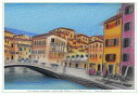 架空の町の AIアート ポストカード 絵はがき 「Mondalian」 絵画風アート オリジナル絵葉書