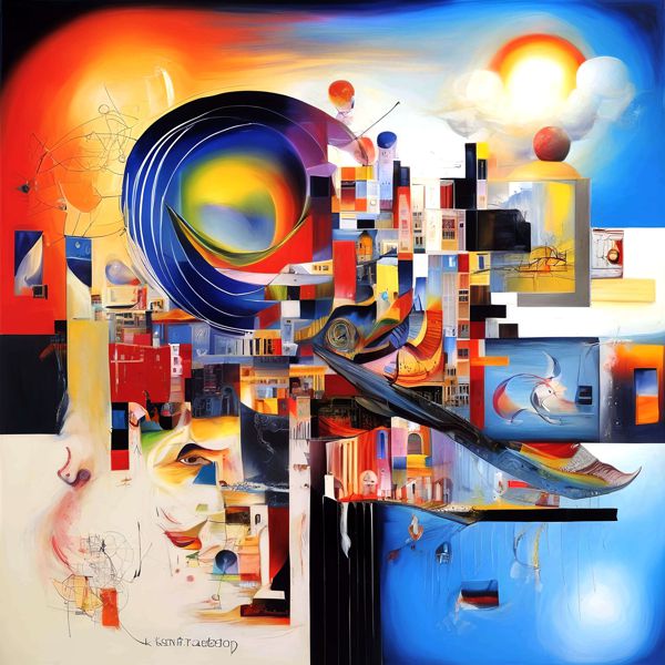 AIアートポスター カナブストラクド「非Clee的カモフラージュなき超リアリ」 Kanabstracd オリジナルアート作品 アートポスター アートプリント 壁掛けアート ウォールアート インテリア デジタルアート 現代アート