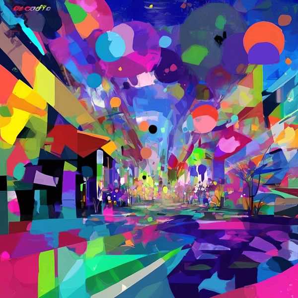 AIアートポスター カナブストラクド「フサール的結び目なき±超現実」 Kanabstracd オリジナルアート作..