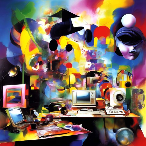 AIアートポスター カナブストラクド「有刺なき不条理リアリズム」 Kanabstracd オリジナルアート作品 ..