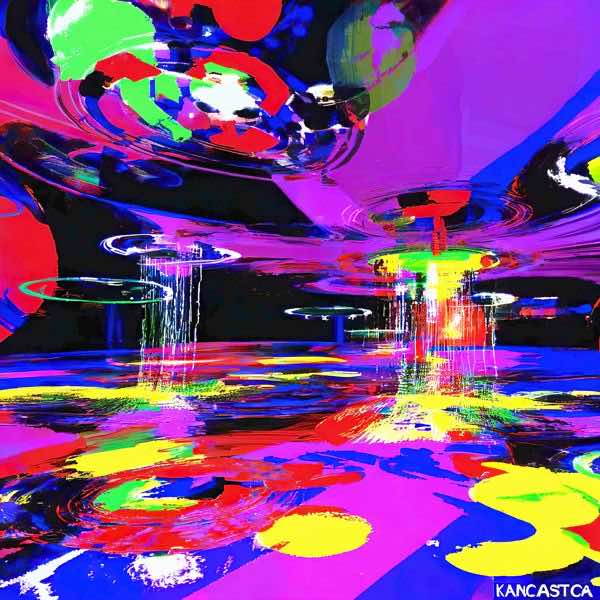 AIアートポスター カナブストラクド「Af Flint 的矢羽根なき±超現実」 Kanabstracd オリジナルアート作..