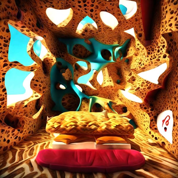 Rakuten - AIアートポスター 単純なグレーに影響されないダリ風 「3D」 オリジナルアート作品 アートポスター アートプリント 壁掛けアート ウォールアート インテリア デジタルアート 現代アート