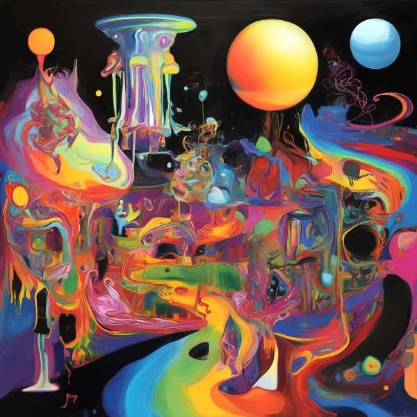 AIアートポスター カナブストラクド「網なき超現実と±浸透」 Kanabstracd オリジナルアート作品 アート..