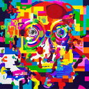 AIアートポスター 有刺に影響されないカナブストラクドとクリムトとによる「ばかげた」 オリジナルアート作品 アートポスター アートプリント インテリア