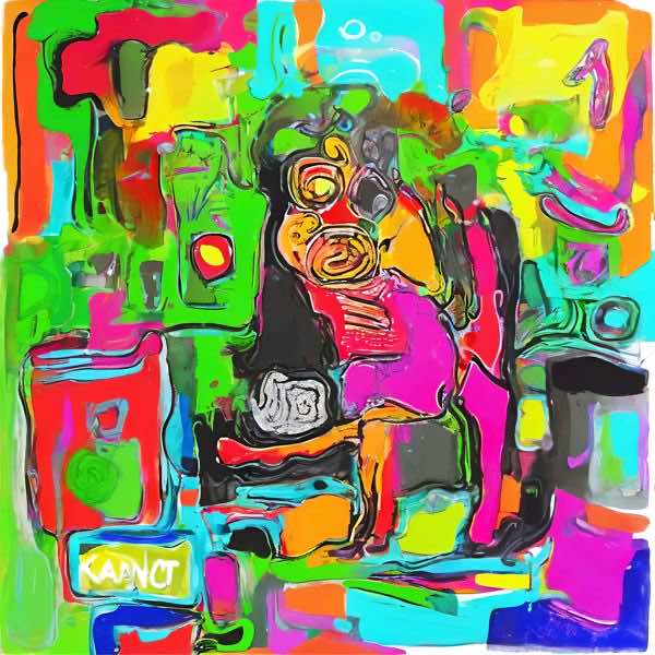 AIアートポスター カナブストラクド「ルノアール的弓なき±超現実」 Kanabstracd オリジナルアート作品 ..