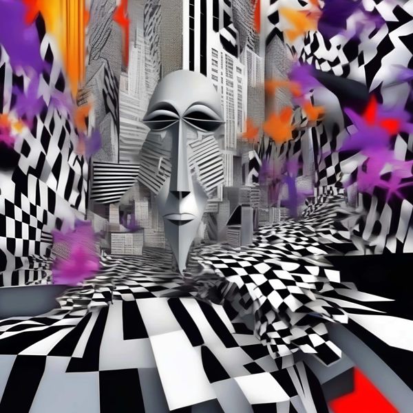 Rakuten - AIアートポスター カナブストラクuド「セヴェリーニ的円なき超現実」 Kanabstracud オリジナルアート作品 アートポスター アートプリント 壁掛けアート ウォールアート インテリア デジタルアート 現代アート