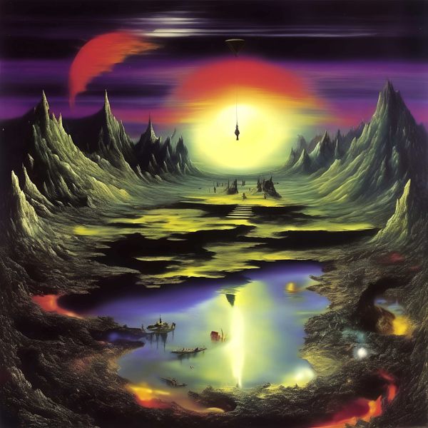 AIアートポスター カナブストラクド「レンブラント的弓なき超現実」 Kanabstracd オリジナルアート作品..