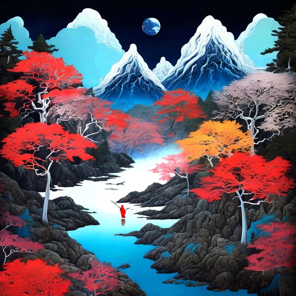 AIアートポスター カナ「M.ニナガワ的市松模様なき超現実」 Yasusi Kanada オリジナルアート作品 アー..