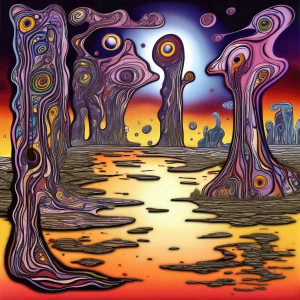 AIアートポスター カナブストラクド「ポロック的弓なき超現実」 Kanabstracd オリジナルアート作品 ア..