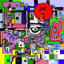 AIアートポスター シュールリアリズムに影響され三角形たちに影響されないカナブストラクドと否認されたクレーとによる… オリジナルアート作品 アートポスター アー...
