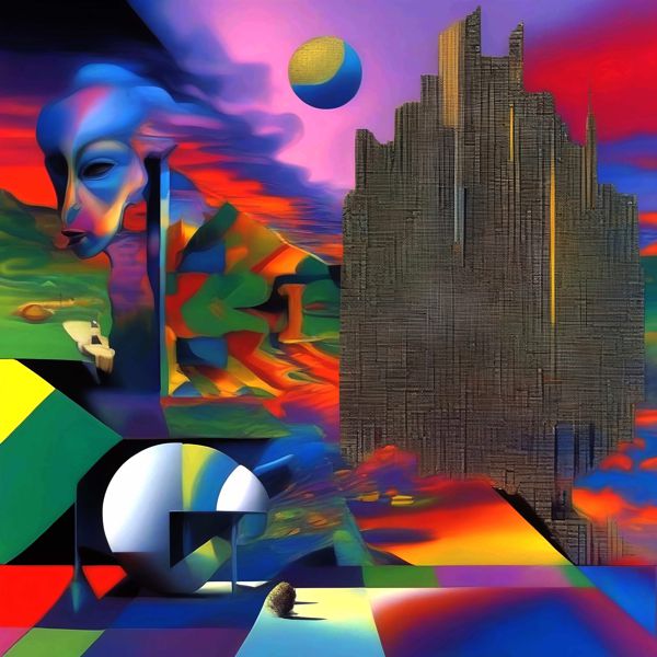 Rakuten - AIアートポスター カナブストラクド「Clint East 的結び目なき超現実」 Kanabstracd オリジナルアート作品 アートポスター アートプリント 壁掛けアート ウォールアート インテリア デジタルアート 現代アート