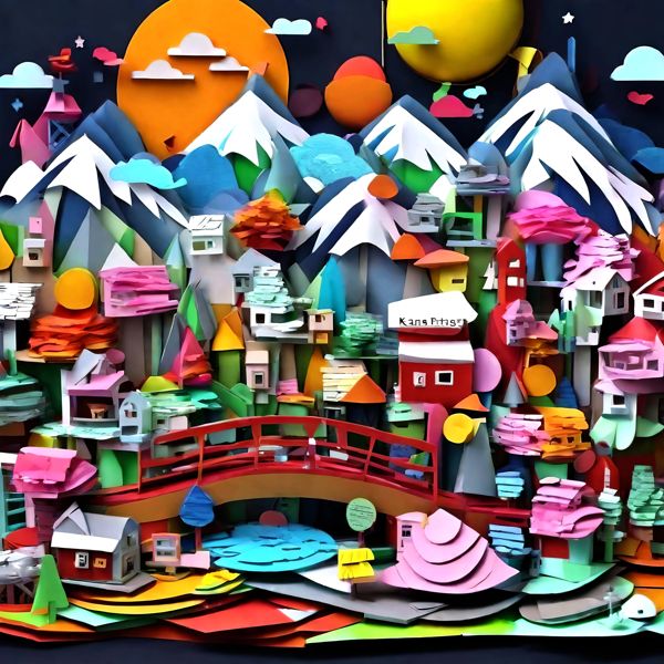 Rakuten - AIアートポスター カナブストラクド「広重的3D」 Kanabstracd オリジナルアート作品 アートポスター アートプリント 壁掛けアート ウォールアート インテリア デジタルアート 現代アート