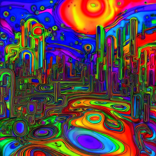 Rakuten - AIアートポスター カナブストラクド「三角形なき±超現実」 Kanabstracd オリジナルアート作品 アートポスター アートプリント 壁掛けアート ウォールアート インテリア デジタルアート 現代アート