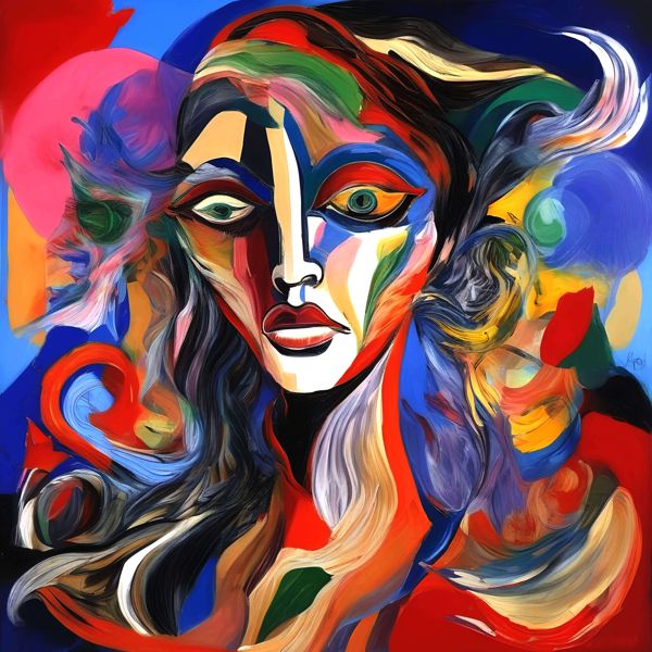 AIアートポスター カナブストラクド「ピカスビア的市松模様なき超現実」 Kanabstracd オリジナルアート作品 アートポスター アートプリント 壁掛けアート ウォールアート インテリア デジタルアート 現代アート