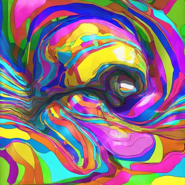 AIアートポスター カナブストラクド「リヒター的矢なき±超現実」 Kanabstracd オリジナルアート作品 ア..