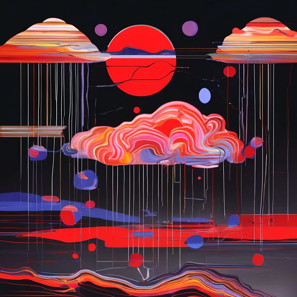 AIアートポスター カナブストラクド「アフ・クリント的螺旋なき超現実」 Kanabstracd オリジナルアート..