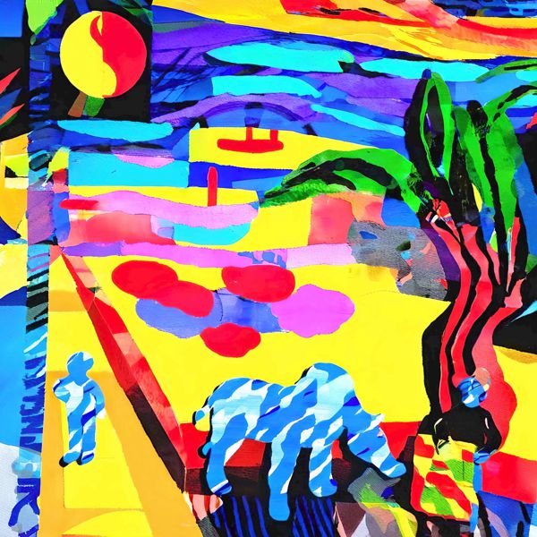 最初の商品画像がポスターの全体図です．2 番めの商品画像として中央部分の拡大図をのせています． 【GPT5/4o による解説】 (正確でない場合がありますので，ご注意ください.) この絵は，鮮やかな色彩と大胆な形状が特徴的で，フォービズムやエクスプレッショニズムの影響を受けているように見えます． 特に，アンリ・マティスやアンドレ・ドランの作品を思わせる色使いと構図が印象的です． 絵の中の太陽や植物，動物のモチーフは，自然と人間の関係を象徴的に表現している可能性があります． 色彩は非常にコントラストが強く，視覚的なインパクトを与えます． 青や赤，黄色の使い方は，感情を強調し，観る者に活力を与える効果があります． 形状は抽象的で，具体的な物体を超えた感覚的な体験を提供します． 全体として，この作品は視覚的なエネルギーに満ちており，観る者に自由な解釈を促すアートの一例です． 【購入方法・サイズなどについて】 サイズはつぎのうちのいずれかを上記の商品リストで選択してください．いずれも正方形です．・500 mm × 500 mm． ・400 mm × 400 mm． ・300 mm × 300 mm． ・250 mm × 250 mm (紙は 300 mm × 300 mm．余白つき)． ・200 mm × 200 mm． オンデマンドで印刷します (受注生産です) が，基本的に 1 週間以内に発送します． 300 mm と 250 mm のものは楽天，アマゾン，ニトリ，ハンズ，無印良品などで販売されている内寸 30 cm 角のフレームにちょうとおさまります． この商品にはフレームは付属せず販売もしていません． 【画像の制作方法】 制作者と AI (AI アート作成用のプログラム Stable Diffusion XL 1.0 (1024)) とからなるアートユニット カナブストラクド によるアートポスターです．そのプログラムに「Kanabstracd Francis_Bacon」ということば (prompt) をあたえて創造させました． 負のプロンプトとして「Francis_Bacon bows」を指定しています． AI アートでは通常 A6 サイズ相当くらい (縦横 500〜1000 ピクセルくらい) の荒い画像しかつくれないので，超解像という技術をつかって原画より解像度を 4〜8 倍に (こまかく) しています． ただし，上の商品画像の解像度は原画と同程度なのでご注意ください． これらのポスターは通常の AI アートとはちがう独自の方法を使って作っています． AI アートは AI にプロンプト (または呪文) とよばれる英語の記述をあたえて作画した画像ですが， Stable Diffusion，DALL・E 2，Midjourney などの AI プログラムによって 2022 年に爆発的に普及しました． AI アートで望む画像を作るために通常は比較的細かい指示を与えます． しかしデイシンではおもに 1〜4 語程度の短いことばや造語を Stable Diffusion XL 1.0 (1024) を使用している OpenArt，NightCafe などのウェブサイトで使用して，そのプログラムがもつ知識をいかして自由に (ジェネラティブに，創発的に) 画像をつくらせています． コントラストの調整等はしていますが，描きなおさせたり加筆したりするようなことはしていません． こうやって作られる「意図しない」画像も「AI アート」とは呼ばれるものの，かならずしもアートとはいえないと考えています． しかし，思いもよらない画像や特定の画家風の部分がありながらその作品とはちがうスタイルの画像，模様やステンドグラスに埋め込まれた猫など，様々な興味ぶかい画像がつくれます． 【キーワード】 AIアート, AI画家, 画像生成AI, 人工知能アート, コンピュータアート, コンピュータ・アート, デジタルアート, メディアアート, Stable Diffusion, ジェネラティブアート, ジェネレーティブアート, 創発的, 生成的, アート・ジェネレータ, インテリア, ウォールアート, アートポスター, アートプリント, オリジナルポスター 【著作権に関する注記】 この画像は ISAP 手法にもとづいて AI が生成したものです．特定の現存作家または既存作品の模倣・再現を意図するものではありませんが，お気づきの点がありましたら info@dasyn.com にご連絡ください．AI を使って造った気軽に楽しめるアートポスター AI とともに描いた様々な絵でお部屋をかざってみませんか? AI アートでさまざまな絵画を創造しました．人だけでは描くのが難しいオリジナル作品をお求めやすい価格で提供します．壁にならべて貼ったり，気分にあわせて貼りかえてみることもできます．