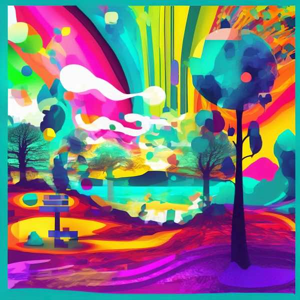 AIアートポスター カナブストラクド「スーラ的有刺なき超現実」 Kanabstracd オリジナルアート作品 ア..