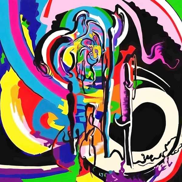 AIアートポスター カナブストラクド「ポロック的網なき超現実」 Kanabstracd オリジナルアート作品 ア..