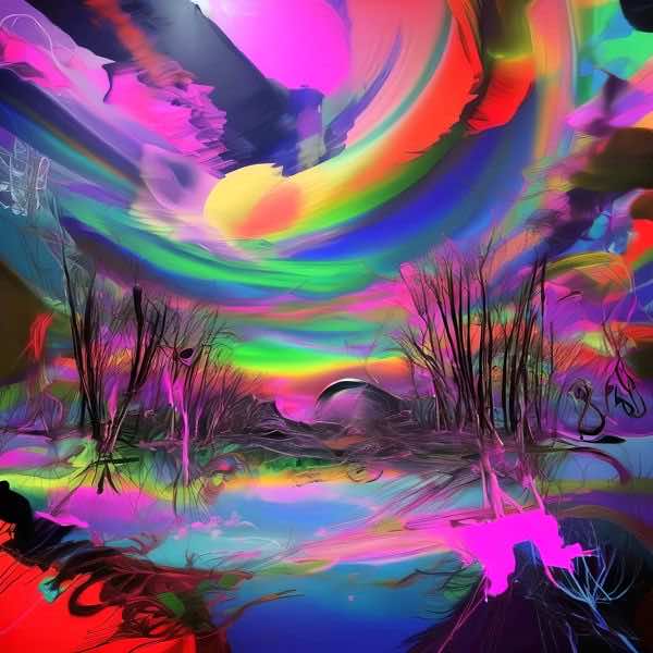 AIアートポスター カナブストラクド「合理や市松模様なき超現実」 Kanabstracd オリジナルアート作品 ..