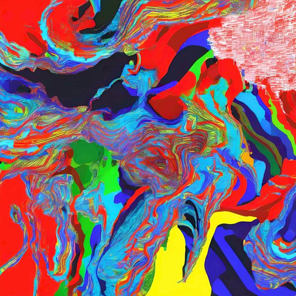 AIアートポスター カナブストラクド「ベーコン的超現実」 Kanabstracd オリジナルアート作品 アートポ..