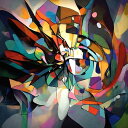 AIアートポスター フェアアイルに影響されないカナブストラクドによる … オリジナルアート作品 アートポスター アートプリント インテリア