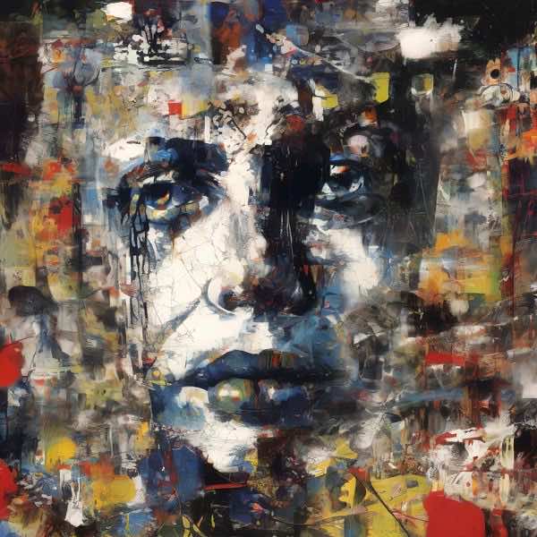 AIアートポスター カナブストラクド「ポロック的結び目なき超現実」 Kanabstracd オリジナルアート作品 アートポスター アートプリント 壁掛けアート ウォールアート インテリア デジタルアート 現代アート