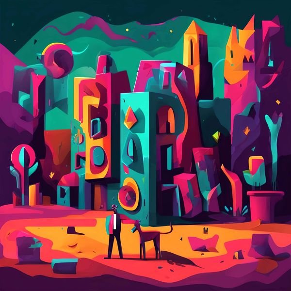 AIアートポスター カナブストラクド「キリコ・非歌麿的…」 Kanabstracd オリジナルアート作品 アートポ..