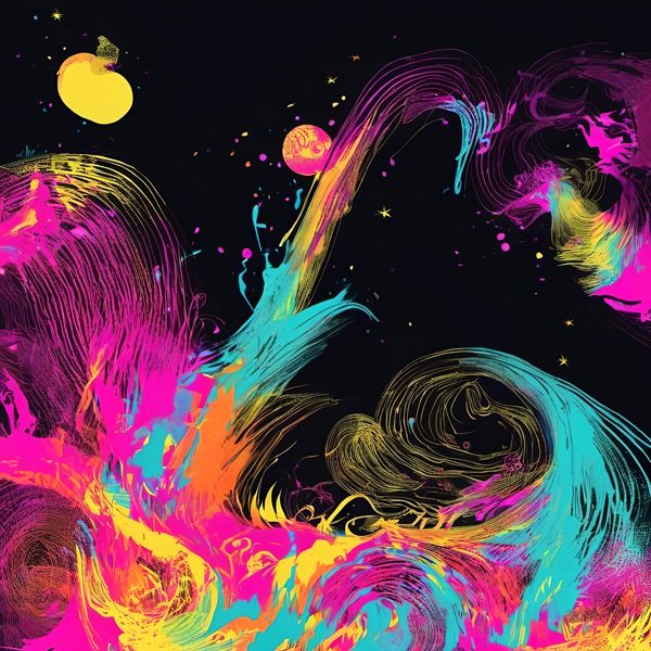 AIアートポスター カナブストラクド「ミロ・非モンドリアン的…」 Kanabstracd オリジナルアート作品 ア..