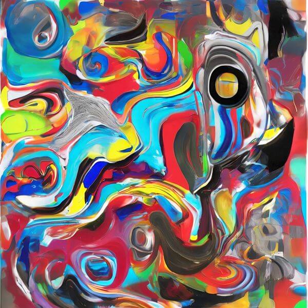 AIアートポスター カナブストラクド「Af Clint 的矢なき超現実」 Kanabstracd オリジナルアート作品 ア..