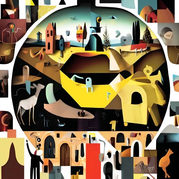 AIアートポスター カナブストラクド「H.ボス・非渓斎英泉的…」 Kanabstracd オリジナルアート作品 アートポスター アートプリント 壁掛けアート ウォールアート インテリア デジタルアート 現代アート