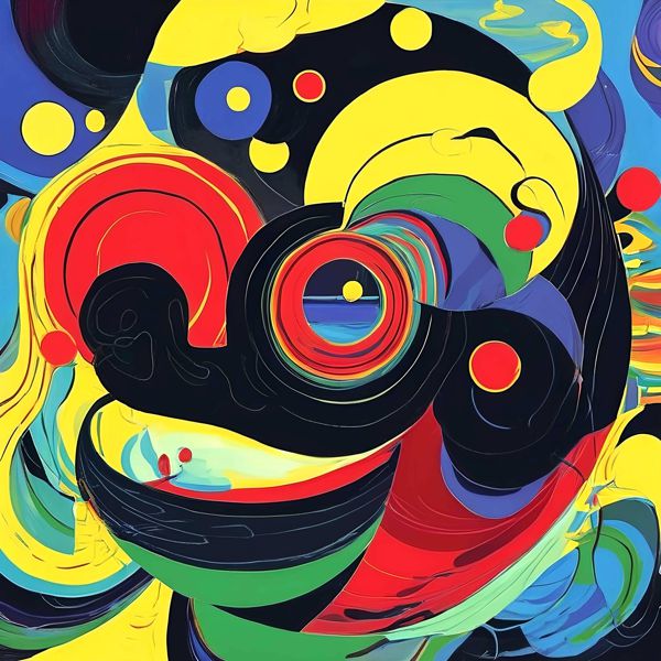 AIアートポスター カナブストラクド「アフ・クリント的矢羽根なき±超現実」 Kanabstracd オリジナルア..