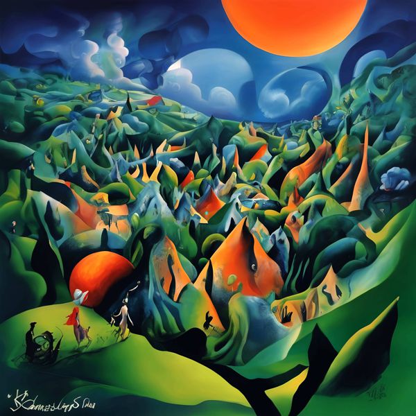 AIアートポスター カナブストラクド「セザンヌ・非モンドリアン的木目なき超現実」 Kanabstracd オリジ..